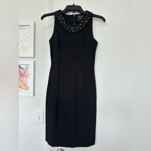 Banana Republic Loren Scott Collection Black Dress with Jeweled Detail